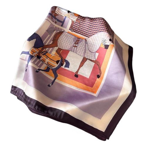 AWST Horses in Blankets Scarf - MultiColor