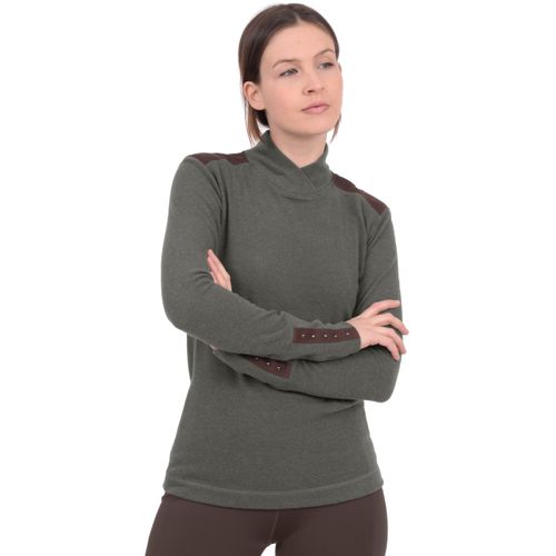 Chestnut Bay Women's Rider Lounge Cross Neck - Olive Heather