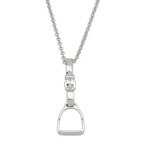 AWST Rhodium English Stirrup Necklace