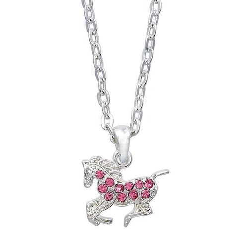 AWST Precious Pony Necklace w/Horse Head Gift Box - Pink