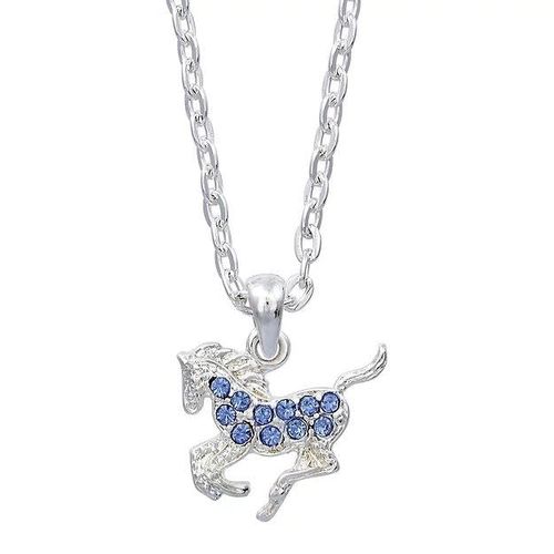 AWST Precious Pony Necklace w/Horse Head Gift Box - Blue