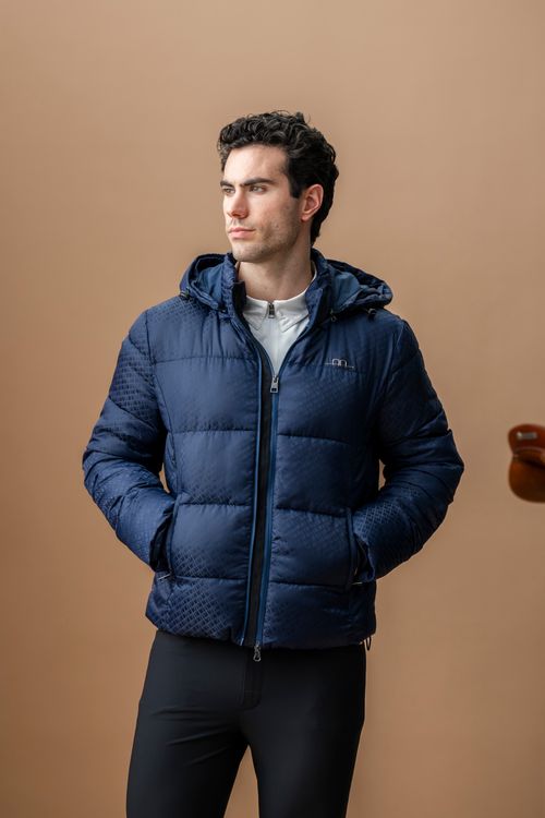 Alessandro Albanese Men's Quilo Monogram Puffer Coat - Navy