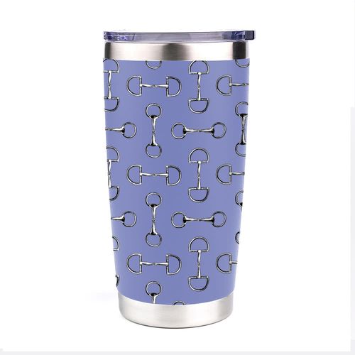 AWST Lila 20 oz Stainless Steel Tumbler - Blue Snaffle Bit