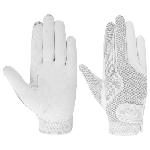Equine Couture Max Mesh Summer Riding Glove - White