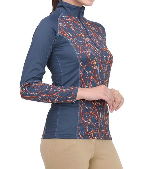 Equine Couture Women's Snaffle Bridles Sport Shirt - Navy