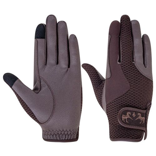 Equine Couture Max Mesh Summer Riding Glove - Brown