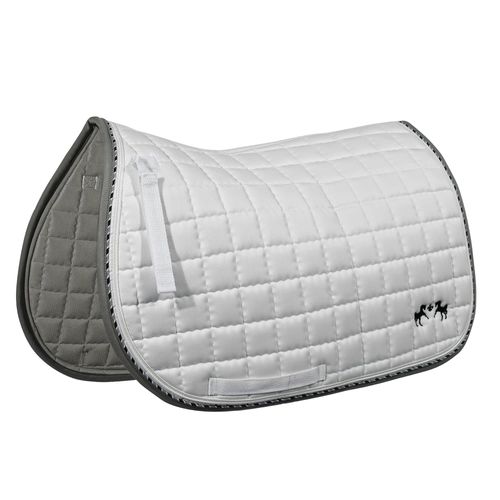 Equine Couture Coolmax Plush Saddle Pad - White/Black