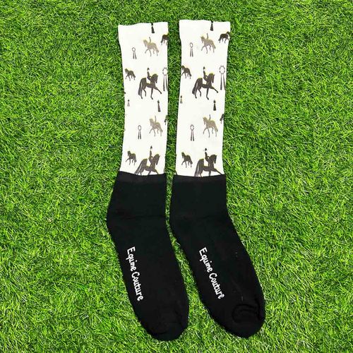 Equine Couture Women's OTC Boot Socks - Down the Center Line