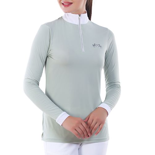 Equine Couture Women's IceFill Sun Shirt - Aqua Grey