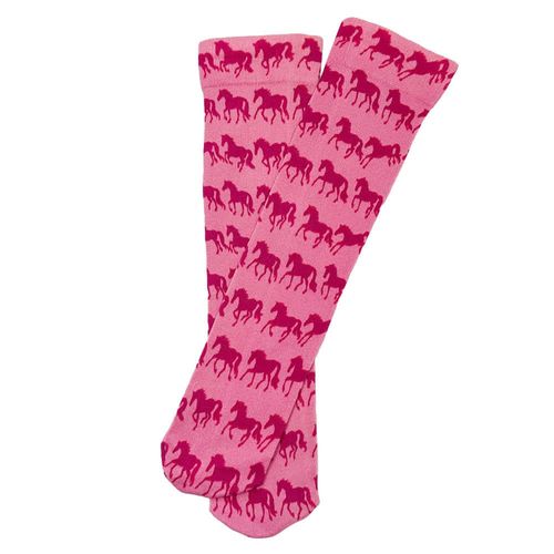 AWST Kids' Lila Horse Socks - Pink Frolicking Horse