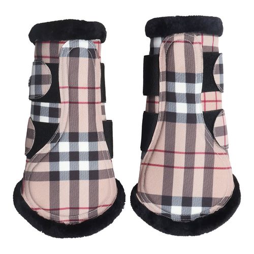 Dapplebay Brush Boots - Tan Holiday Plaid