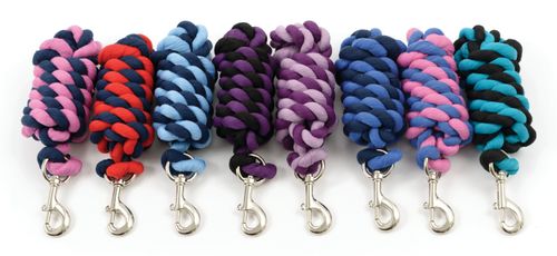 Shires Two Tone Headcollar Lead Rope - Black/Teal