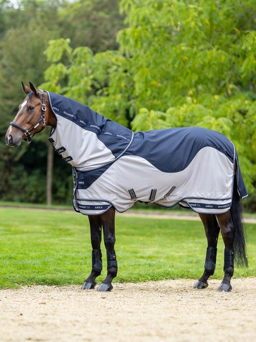 LeMieux Arika ShowerTek Fly Blanket - Gray/Blue