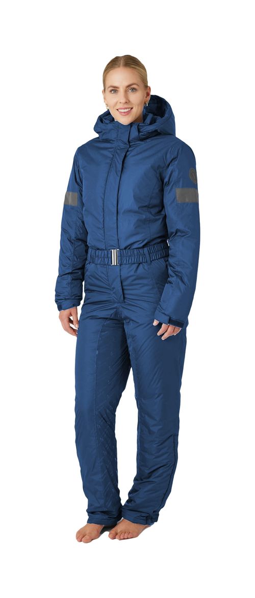 Horze Women's Annica Waterproof Padded Riding Full Grip Overall - Deep Sea Blue