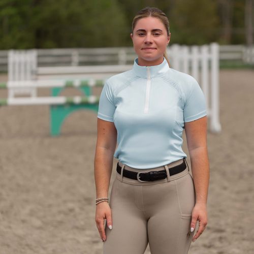 Equinavia Women's Ingrid Short Sleeved Show Shirt - Sweet Blue