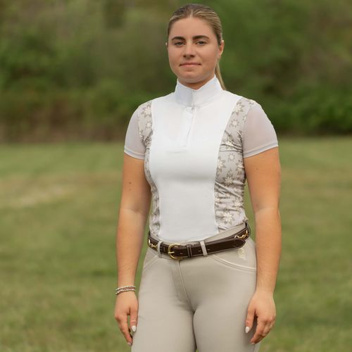 Equinavia Women's Martha Short Sleeved Show Shirt - Rain Cloud Tan