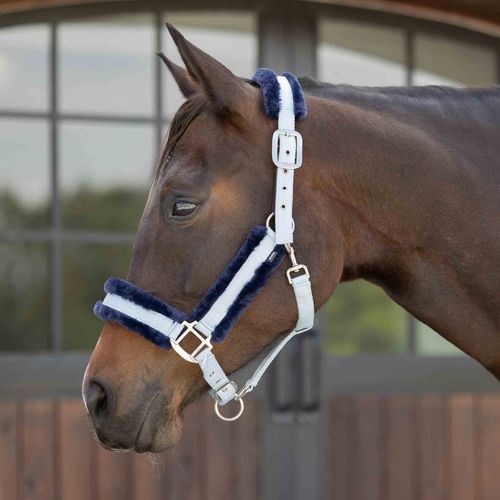 Equinavia Valkyrie Ultra Fleece Breakaway Halter - Sweet Blue/Navy