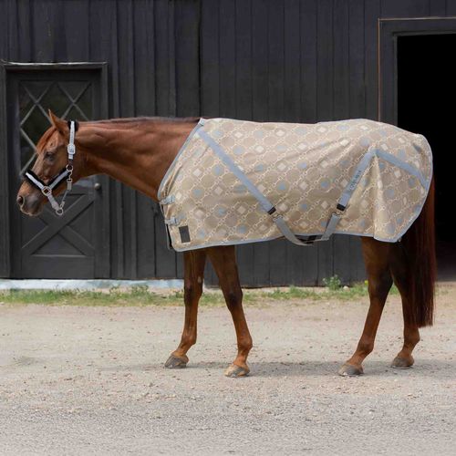 Equinavia Fryd Cotton Stable Sheet - Light Olive/Slate Grey