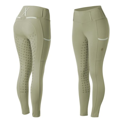 Equinavia Women's Mia Full Grip Tights - Light Olive