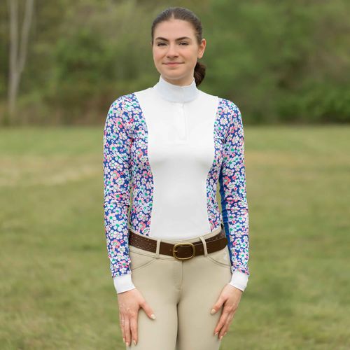 Equinavia Women's Martha Long Sleeved Show Shirt - Galaxy Blue