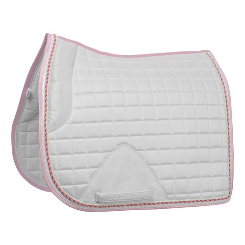 Equinavia Copenhagen Stay Put Dressage Saddle Pad - White/Sweet Pink