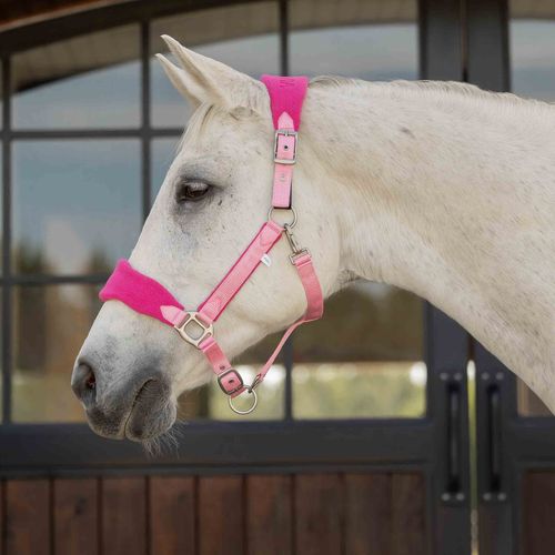 Equinavia Saga Fleece Padded Breakaway Halter - Sweet Pink/Pink Flambe