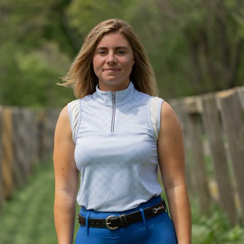 Equinavia Women's Selma NordicAir Sleeveless Sun Shirt - Light Grey/Lavender