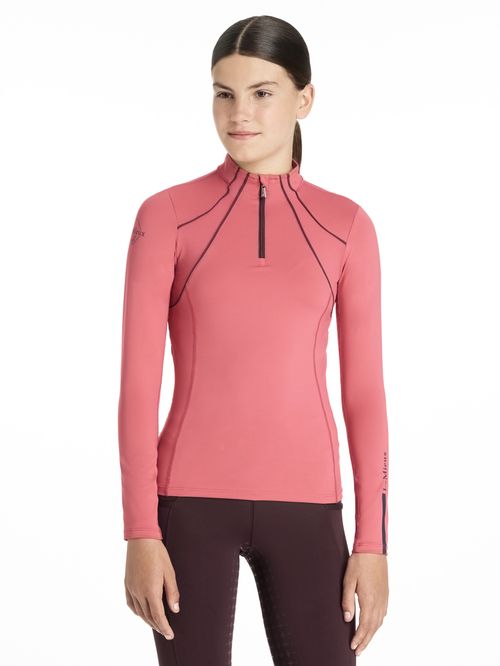LeMieux Kids' Young Rider Mia Mesh Long Sleeve Base Layer - Cranberry
