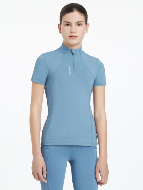 LeMieux Kids' Young Rider Classique Short Sleeve Base Layer - Ice Blue