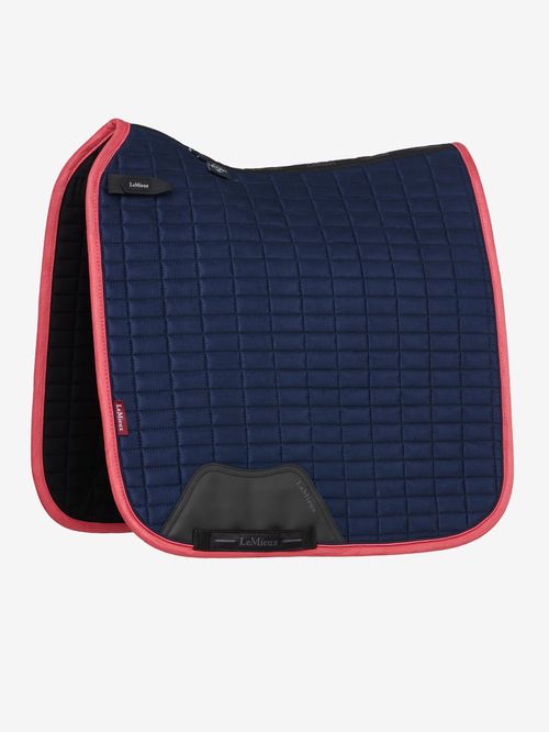 LeMieux Suede Dressage Square - Navy/Cranberry