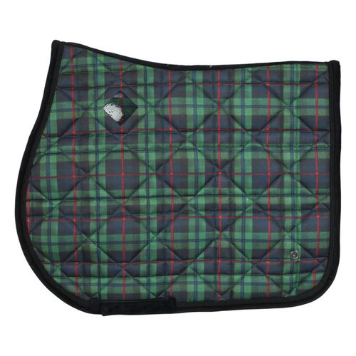 Dapplebay Jump Saddle Pad - Green Holiday Plaid