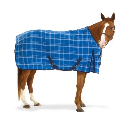 OVERSTOCK: Equi-Essentials EZ-Care Plaid Stable Sheet - 69 - Blue Plaid