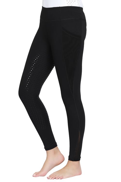 OUTLET: TuffRider Women's Minerva EquiCool Full Seat Tights - X Small - Black