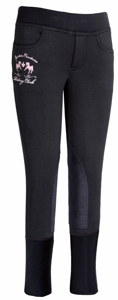 OUTLET: Equine Couture Kids' Riding Club Pull-On Winter Breeches - 16 Regular - Black