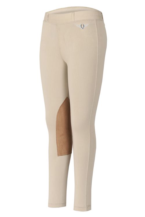 BARGAIN: TuffRider Kids' Prime Tights w/Belt Loops - Large - Sea Sand