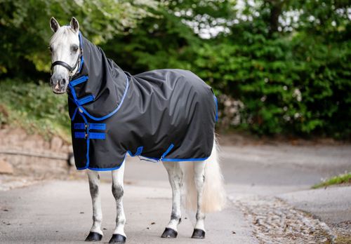 OVERSTOCK: Amigo Ripstop 900D Plus Pony Turnout 100g - 45 - Black/Classic Blue