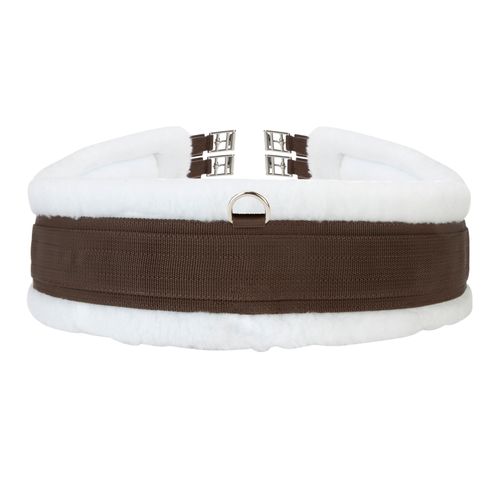 OUTLET: Shires Fleece Lined Girth - 56 - Brown/White