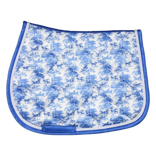 Dapplebay Jump Saddle Pad - Blue Equestrian Toile
