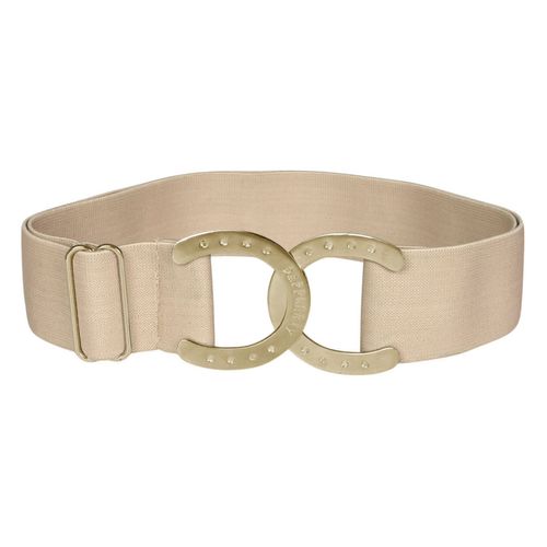 Dapplebay Women's Horse Shoe Belt - Polo Beige/Gold