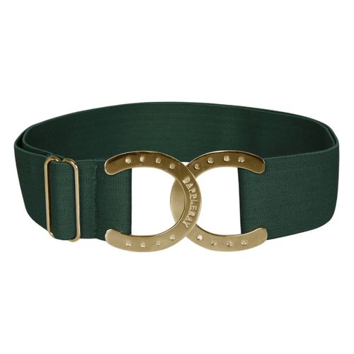 Dapplebay Women's Horse Shoe Elastic Belt - Evergreen/Gold