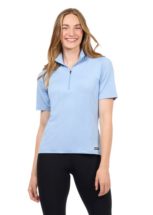 Kerrits Women's Ice Fil Lite Short Sleeve Shirt Solid - Carolina Blue