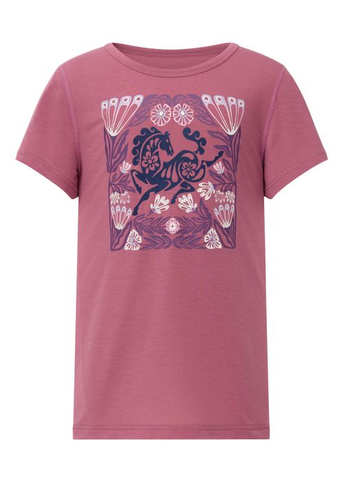 Kerrits Kids' Frolic Horse Tee - Rose Petal