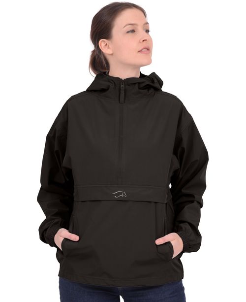 READY TO SHIP: Chestnut Bay Women's Waterproof 1/2 Zip Pullover - X Large - Black
