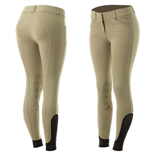OUTLET: Equinavia Women's Astrid Silicone Knee Patch Breeches - 24 - Tan/Tan