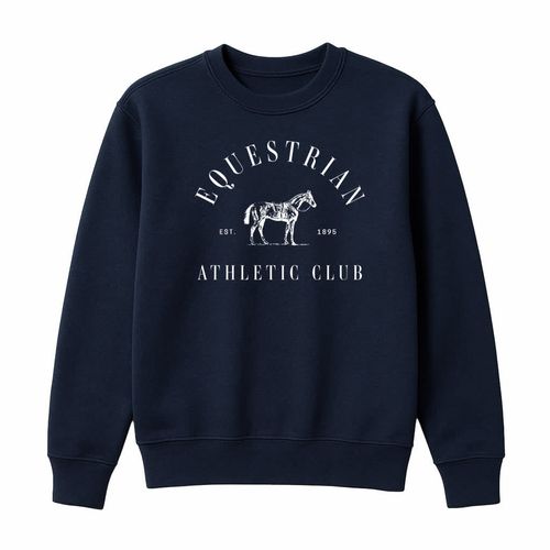 BARGAIN: Dapplebay Kids' Equestrian Athletic Club Sweatshirt - 14-16 years - Navy