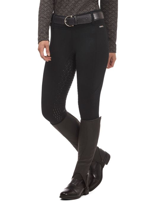 OUTLET: Kerrits Women's Sit Tight Wind Pro Silicone Full Seat Tights - Medium - Black
