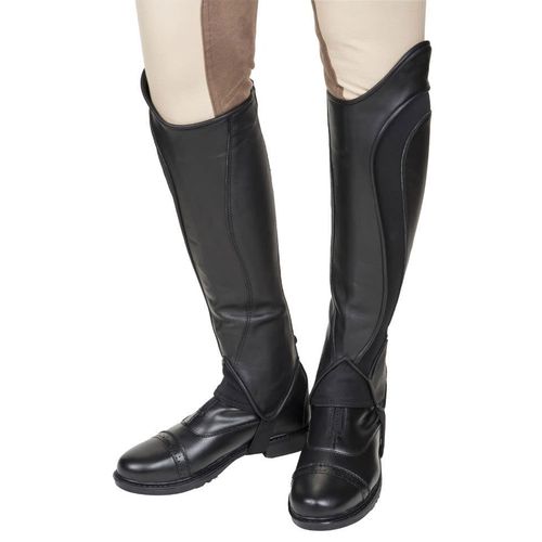 BARGAIN: TuffRider Women's Derby Leather Half Chaps - Large - Black