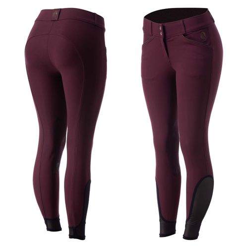 BARGAIN: Equinavia Women's Astrid Silicone Knee Patch Breeches - 24 - Fig Purple/Brown
