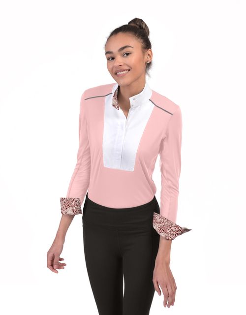 READY TO SHIP: Chestnut Bay Women's SkyCool Liberty Long Sleeve Show Shirt - XX Large - Blush