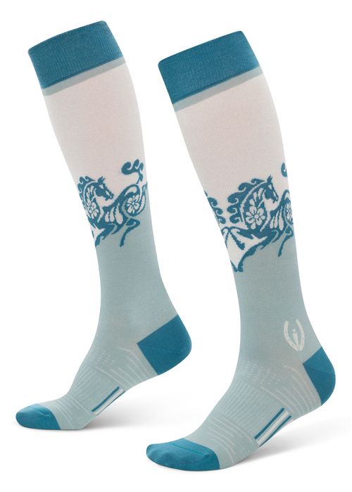 Kerrits Women's Frolic Horse Knee-Hi Socks - Shoreline